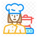 Cook Woman Job Icon
