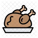 Cooked Chicken Roasted Chicken Dish Icon