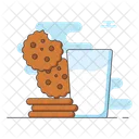 Cookies And Milk  Icon
