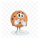 Cookies Logo Mascot Ashamed Pose Mascot Icon