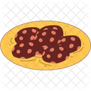 Cakes On A Plate Cookies Food Icon