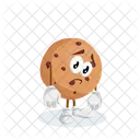 Cookies Logo Mascot Sad Pose Personality Icon
