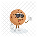 Cookies Logo Mascot Thumb Pose Adorable Icon