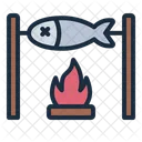 Cooking Fish Flame Icon
