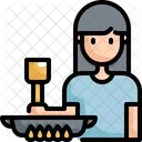 Cooking Woman Kitchen Icon
