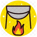 Campfire Camping Cooking Icon