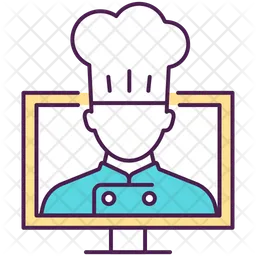 Cooking course online  Icon
