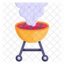 Outdoor Cooking Pollution Icon