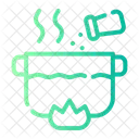調味料、食品とレストラン、調理鍋 アイコン