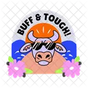 Cool Bull Cow Pet Icon