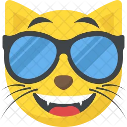 Cool Cat Emoji  Icon