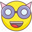 Cool Devil Emoji Cool Devil Expression Emotag Icône