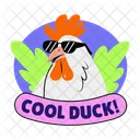 Cool Duck Bird Pet Icon