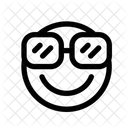 Smile Glasses Proud Icône