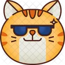 Cool Emoticon Cat Icône
