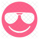 Pink Glyph Sunglasses Icon