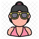 Girl People Vacations Icon
