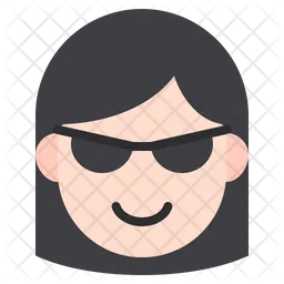 Cool Girl Emoji Icon