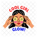 Cool Girl Skincare Self Care Icon