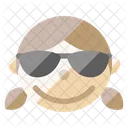 Girl Face Sunglasses Icon