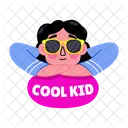 Cool Kid Child Student Icon