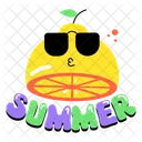 Lemon Emoji Cool Lemon Lime Icône
