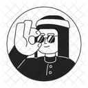 Adjusting Sunglasses Saudi Man Fashion Statement Icon