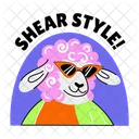 Cool Sheep Pet Animal Icon