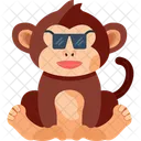 Singe Cool Cool Lunettes De Soleil Icône