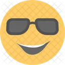 Cool Sunglasses Happy Icon