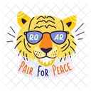 Cool Tiger Glasses Slang Icon