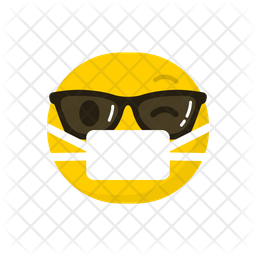 Cool With Face Mask Emoji Icon