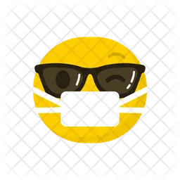 Cool With Face Mask Emoji Icon