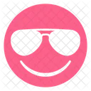 Rosa Glyphe Sonnenbrille Symbol