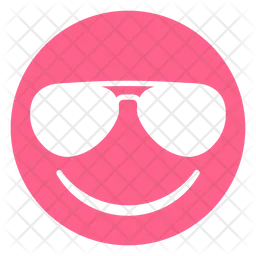 COOLES GESICHT-SMILEY Emoji Symbol