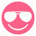 Rosa Glyphe Sonnenbrille Symbol