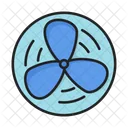 Cooling Fan Hot Icon
