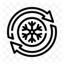 Cooling Mode Air Conditioner Temperature Reduction Icon