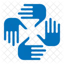 Cooperation Networking Hands Icon