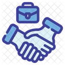 Cooperation Handshake Business Icon