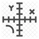 Coordinate Line Analysis Line Icon