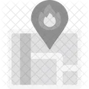 Coordinates Fire Map Icon