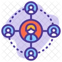Coordonner Reseau Employe Icon