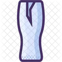 Copa de cristal agrietada  Icono