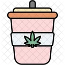 Taza Cannabis Cannabidiol Icono