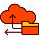 Copia De Seguridad Nube Documento Icono