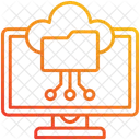 Copia De Seguridad De Archivos Nube Monitor Icono