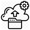 Copia De Seguridad Sistema En La Nube En Linea Icono