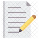 Copiar Escritura Papel Notas Icon