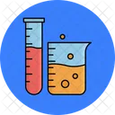 Copo Com Tubo De Ensaio Frasco Quimico Vidraria De Laboratorio Ícone